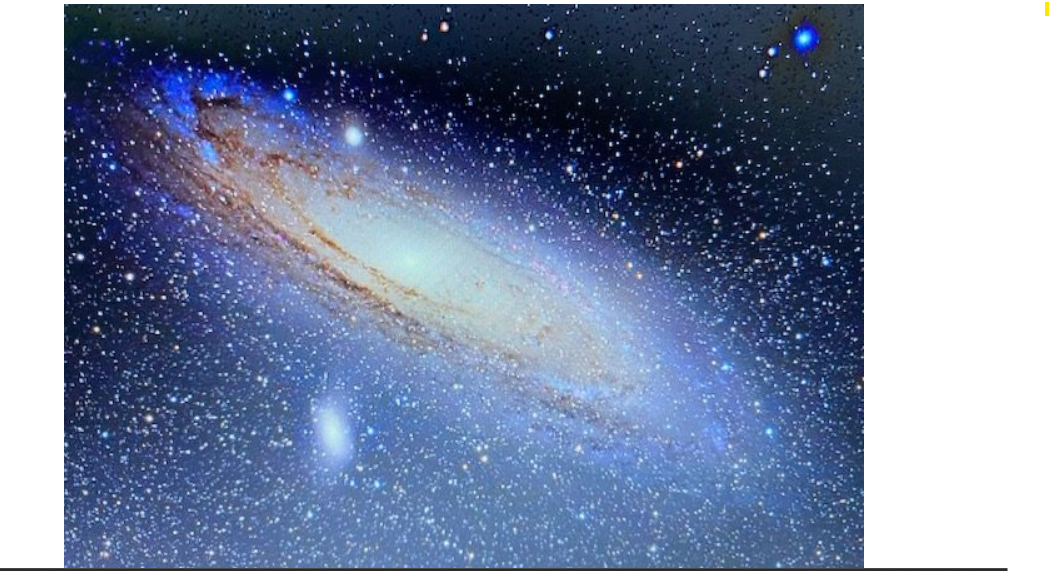 Wide blue galaxy and dense star field against deep space